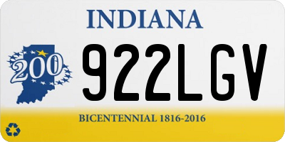IN license plate 922LGV