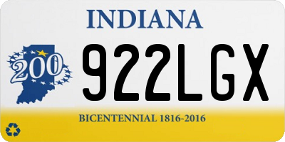 IN license plate 922LGX