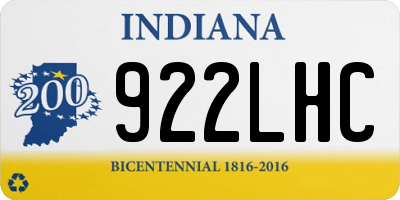 IN license plate 922LHC