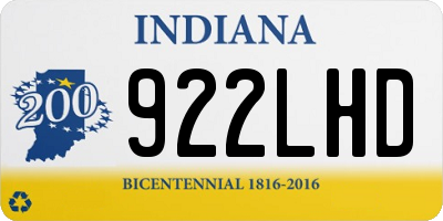 IN license plate 922LHD