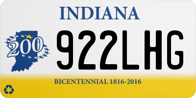 IN license plate 922LHG