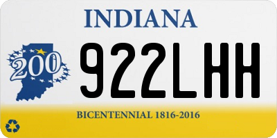 IN license plate 922LHH