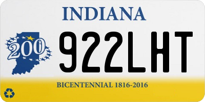 IN license plate 922LHT