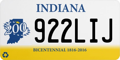 IN license plate 922LIJ