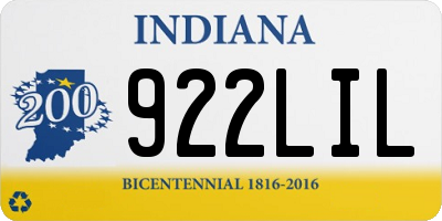 IN license plate 922LIL