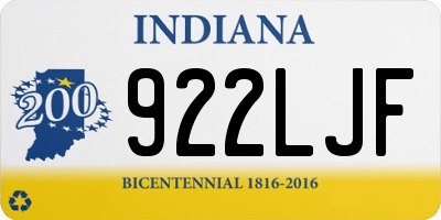 IN license plate 922LJF