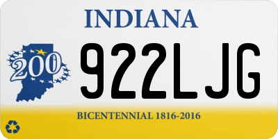 IN license plate 922LJG