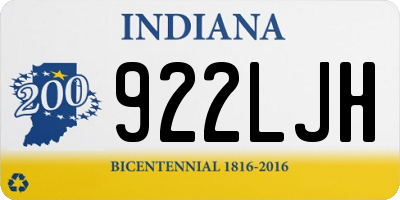IN license plate 922LJH
