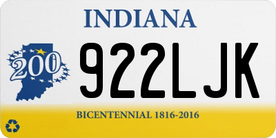 IN license plate 922LJK