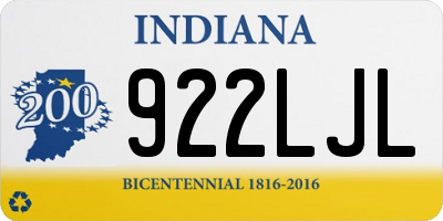 IN license plate 922LJL