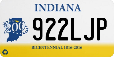 IN license plate 922LJP