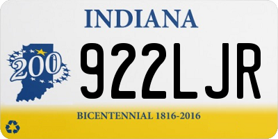 IN license plate 922LJR