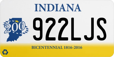 IN license plate 922LJS