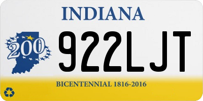 IN license plate 922LJT