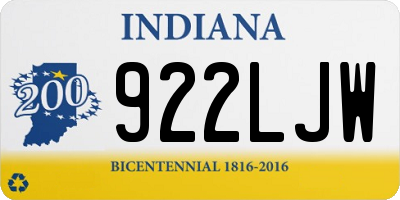 IN license plate 922LJW
