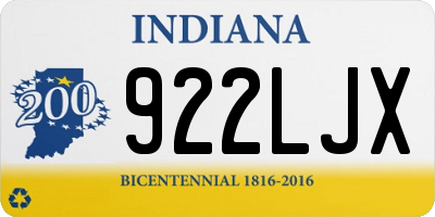 IN license plate 922LJX