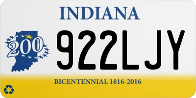 IN license plate 922LJY