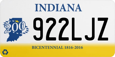 IN license plate 922LJZ