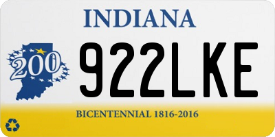 IN license plate 922LKE