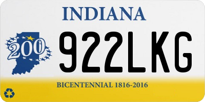 IN license plate 922LKG