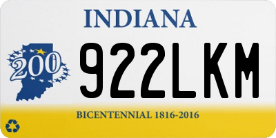 IN license plate 922LKM