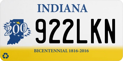 IN license plate 922LKN