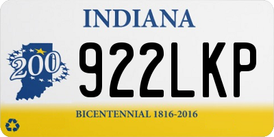 IN license plate 922LKP