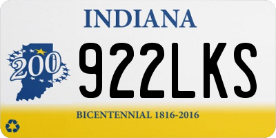 IN license plate 922LKS