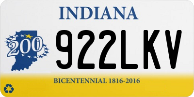 IN license plate 922LKV
