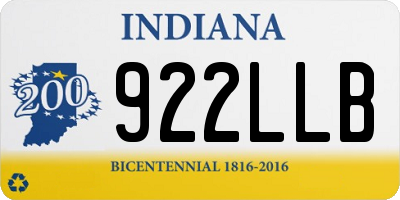 IN license plate 922LLB