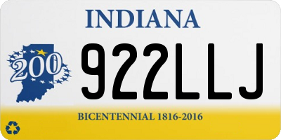 IN license plate 922LLJ