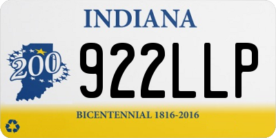 IN license plate 922LLP