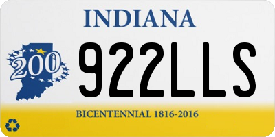 IN license plate 922LLS
