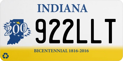 IN license plate 922LLT