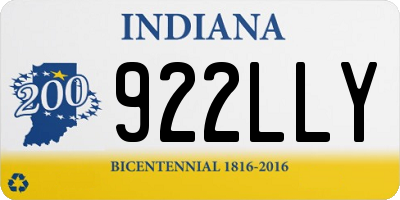 IN license plate 922LLY
