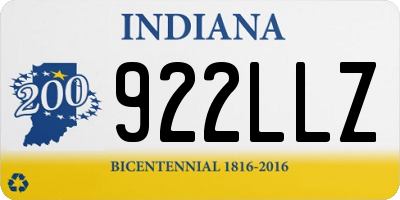 IN license plate 922LLZ