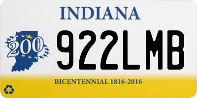 IN license plate 922LMB