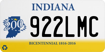 IN license plate 922LMC