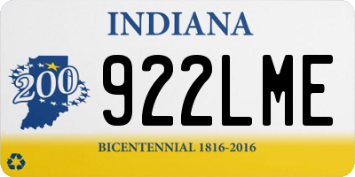 IN license plate 922LME