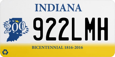 IN license plate 922LMH