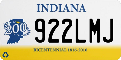 IN license plate 922LMJ