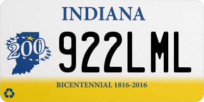 IN license plate 922LML