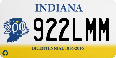 IN license plate 922LMM