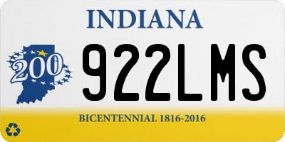 IN license plate 922LMS