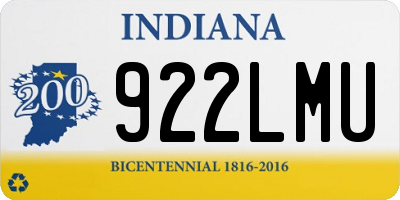 IN license plate 922LMU