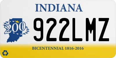IN license plate 922LMZ
