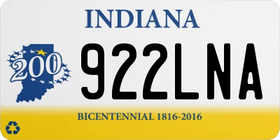 IN license plate 922LNA