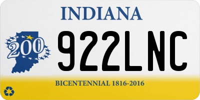 IN license plate 922LNC