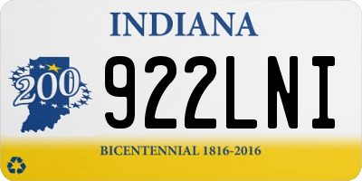 IN license plate 922LNI