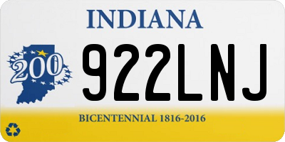 IN license plate 922LNJ